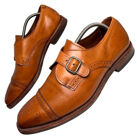 Allen Edmonds Franciscan Monk Strap Dress Shoes Size 10E Cognac Leather main image 11